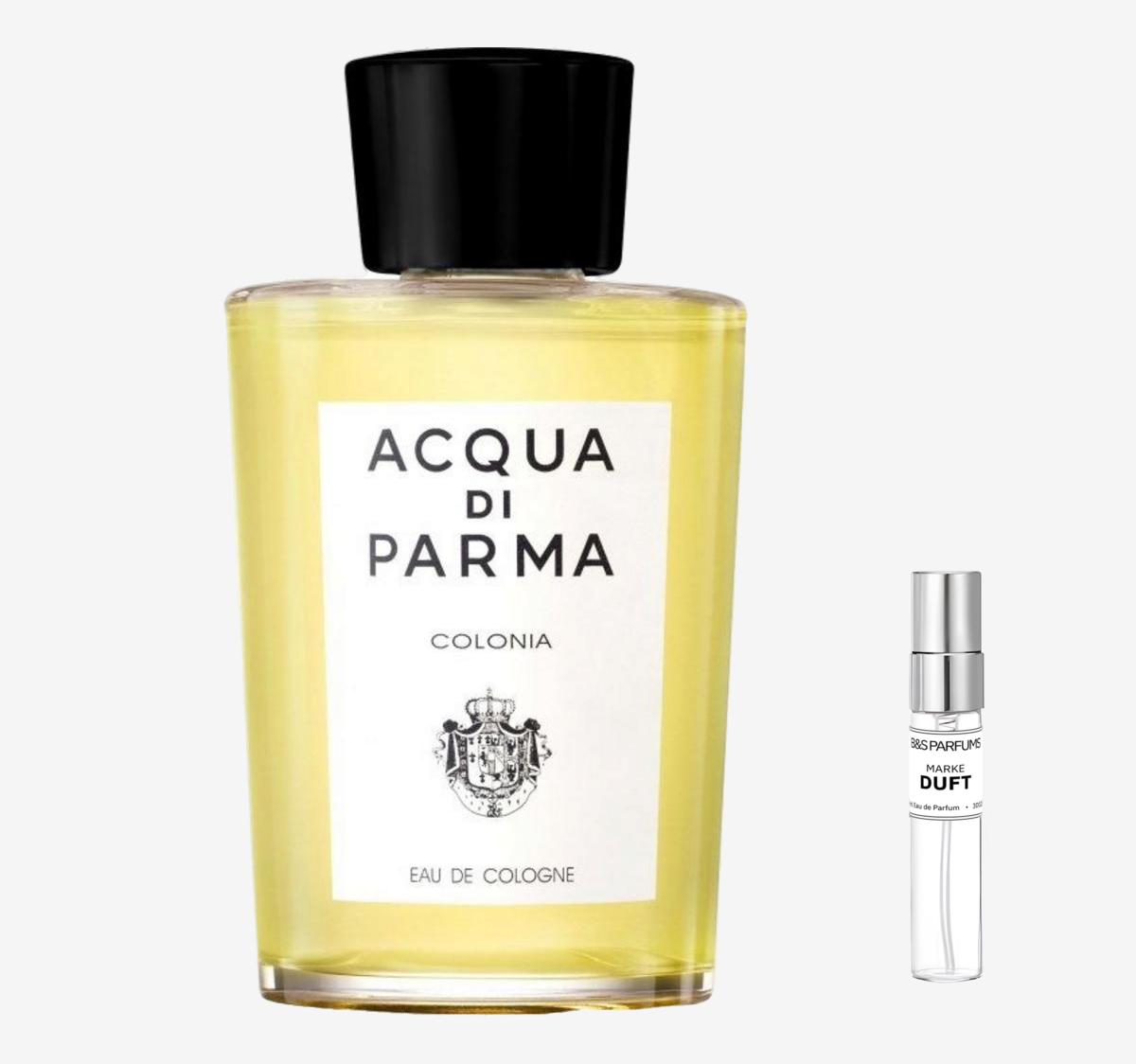 Acqua di Parma - Colonia Flakon und Probenflakon nebendran