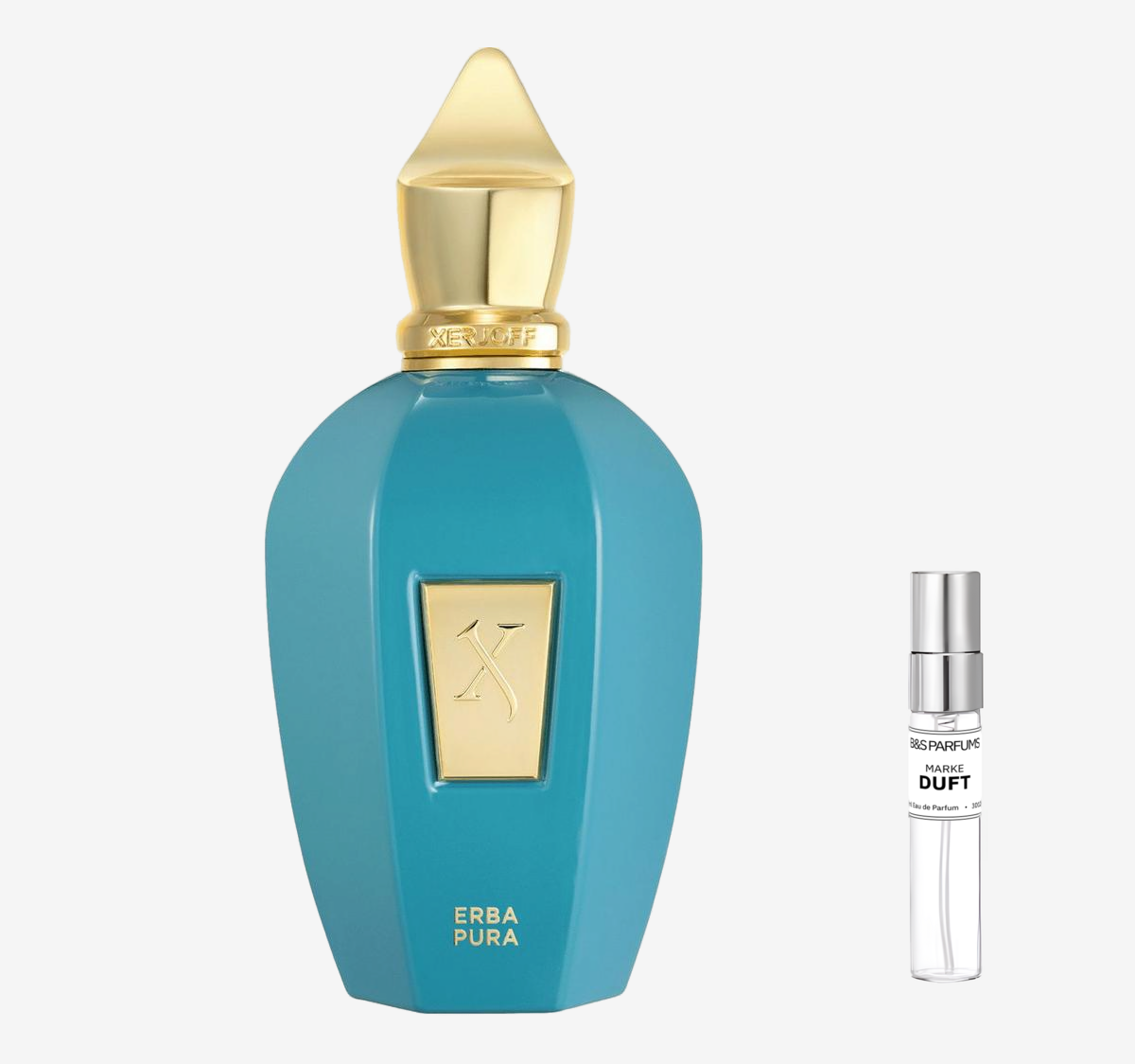 XerJoff - Erba Pura Flakon und Probenflakon nebendran