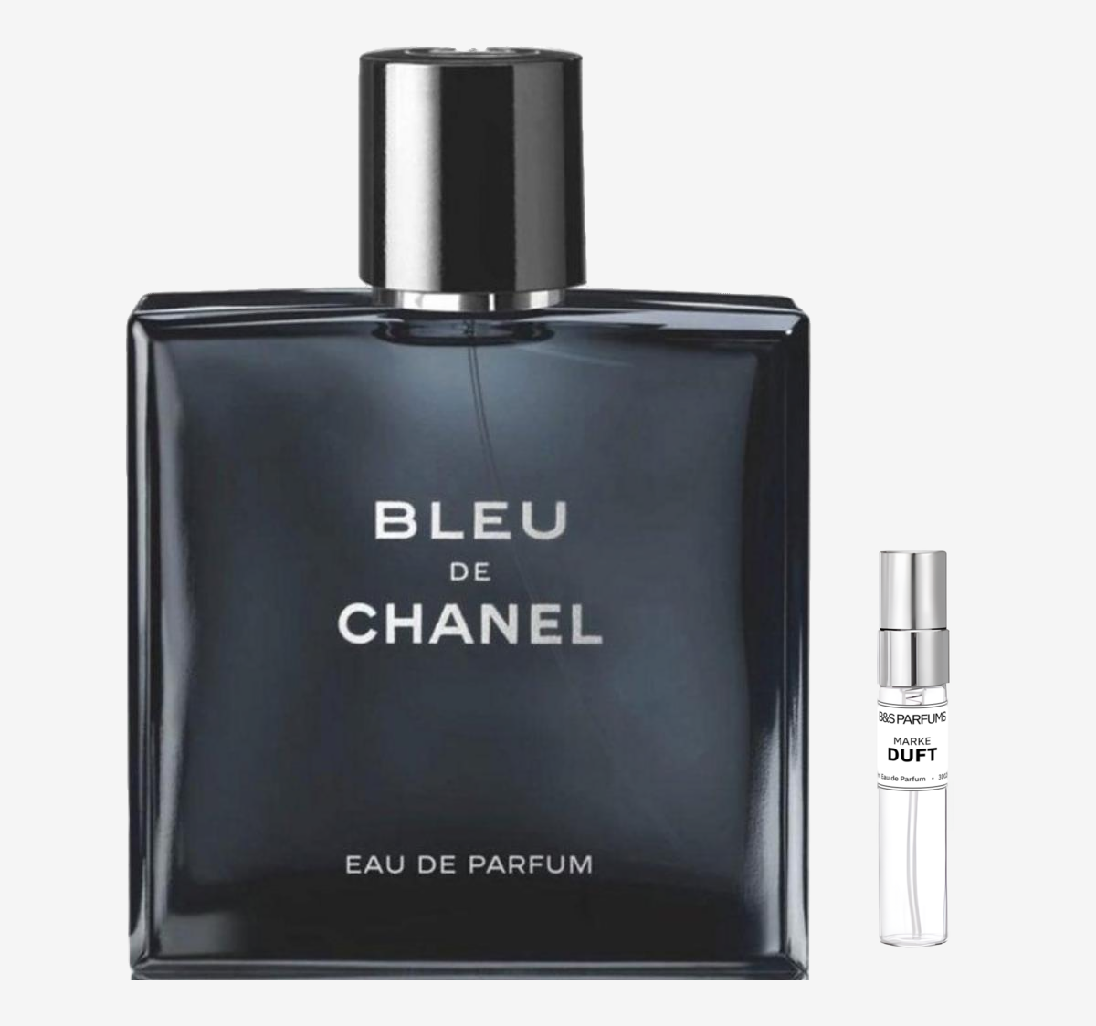 Chanel - Bleu de Chanel Flakon und Probenflakon nebendran