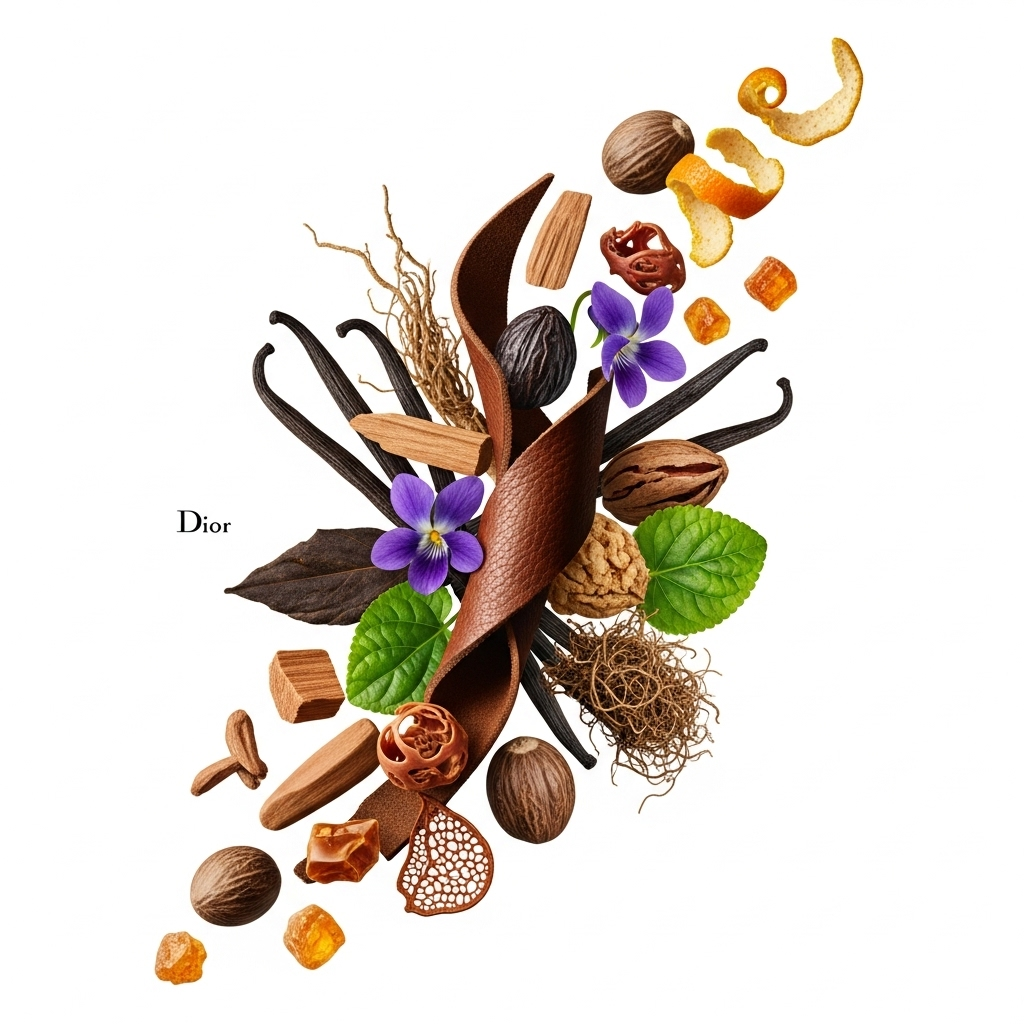 Dior - Fahrenheit Zutaten visualisiert