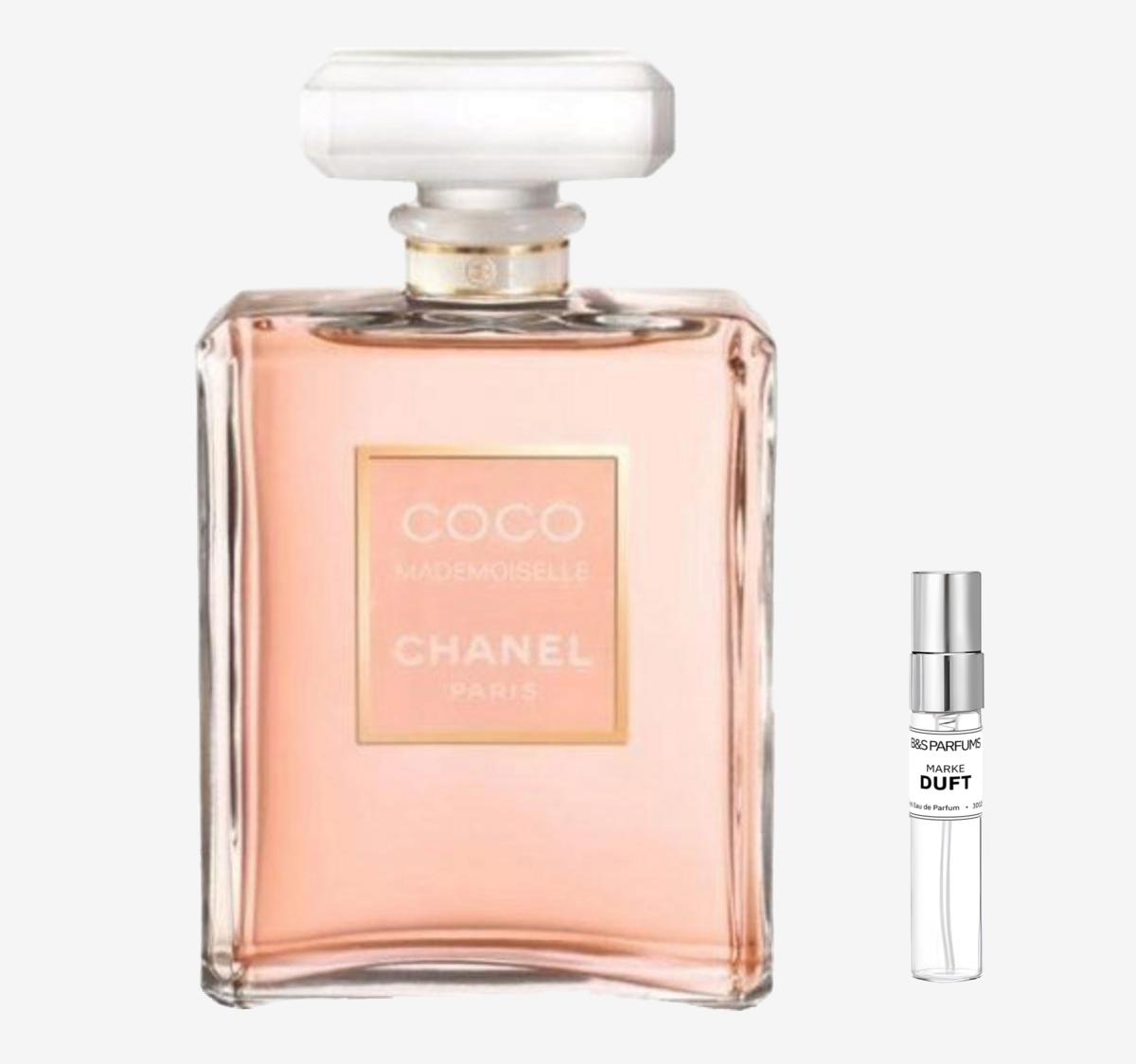 Chanel - Coco Mademoiselle  Flakon und Probenflakon nebendran