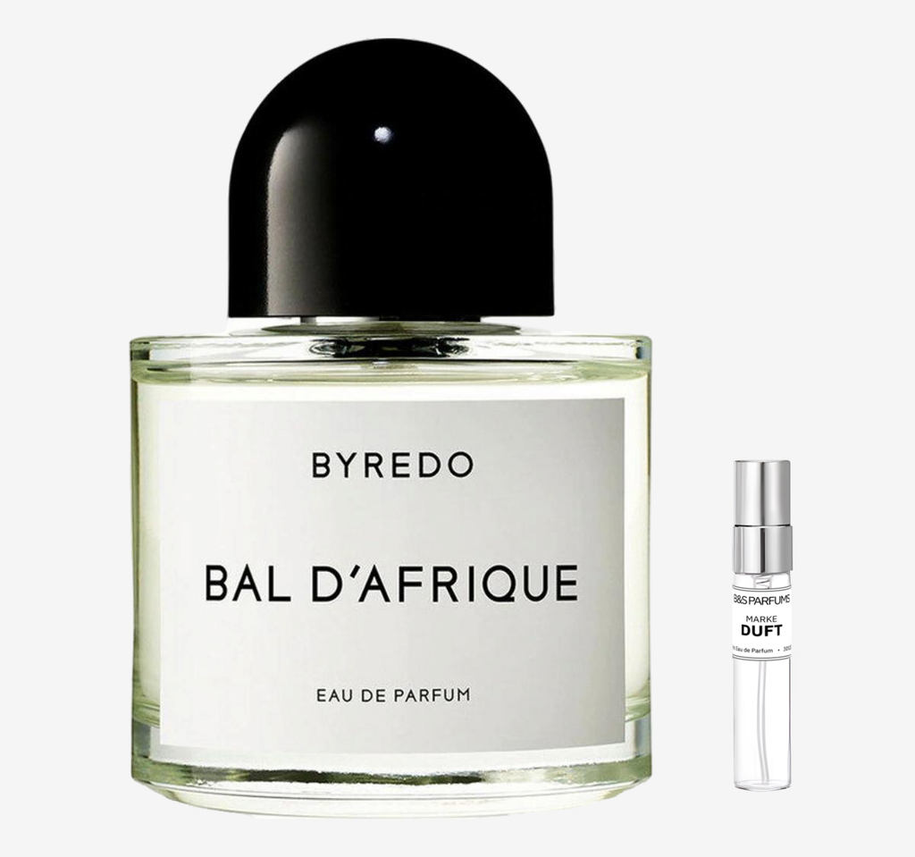 Byredo - Bal d'Afrique Flakon und Probenflakon nebendran
