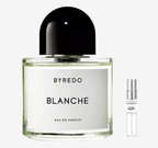 Byredo - Blanche Flakon und Probenflakon nebendran