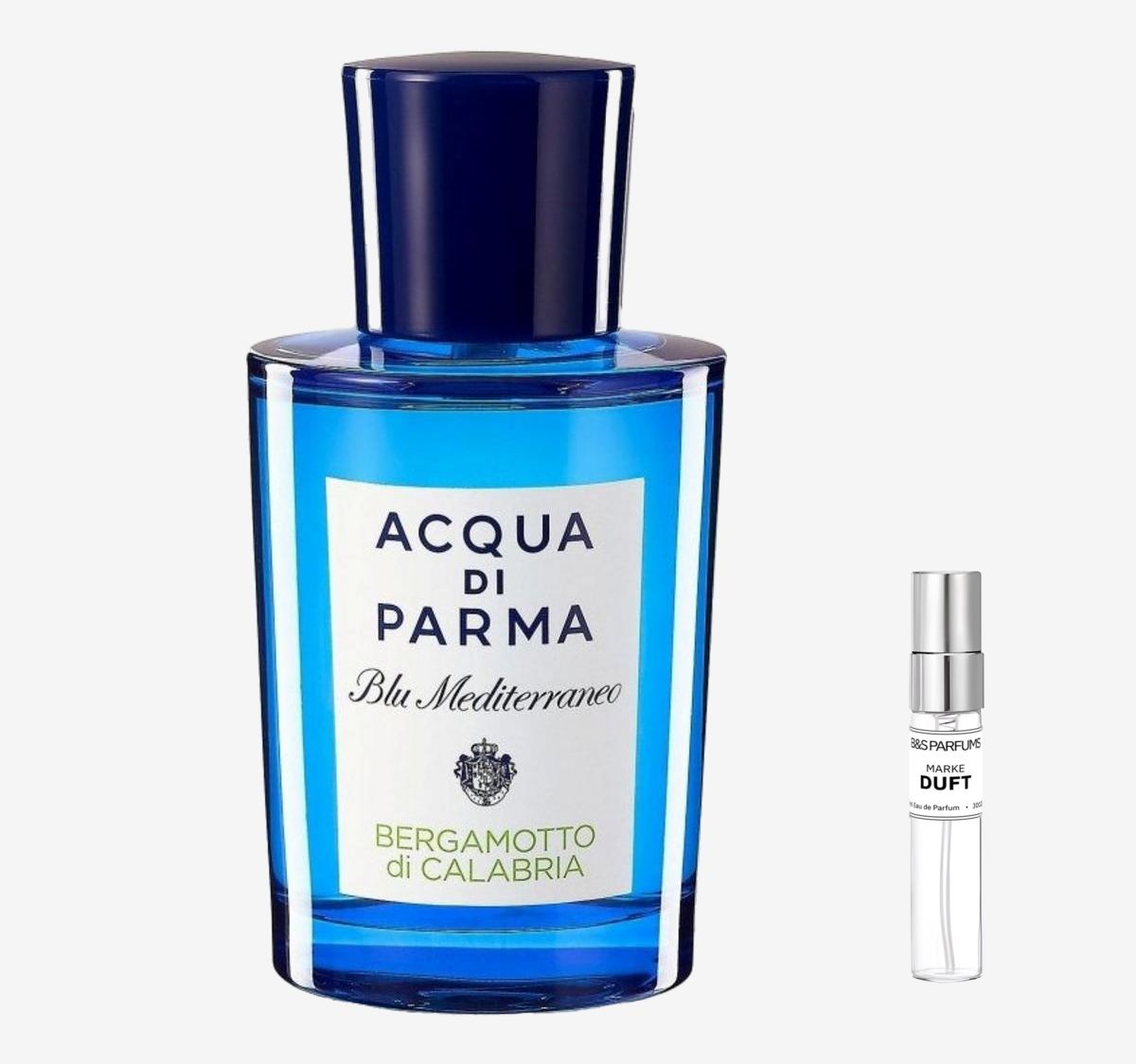 Acqua di Parma - Bergamotto di Calabria Flakon und Probenflakon nebendran