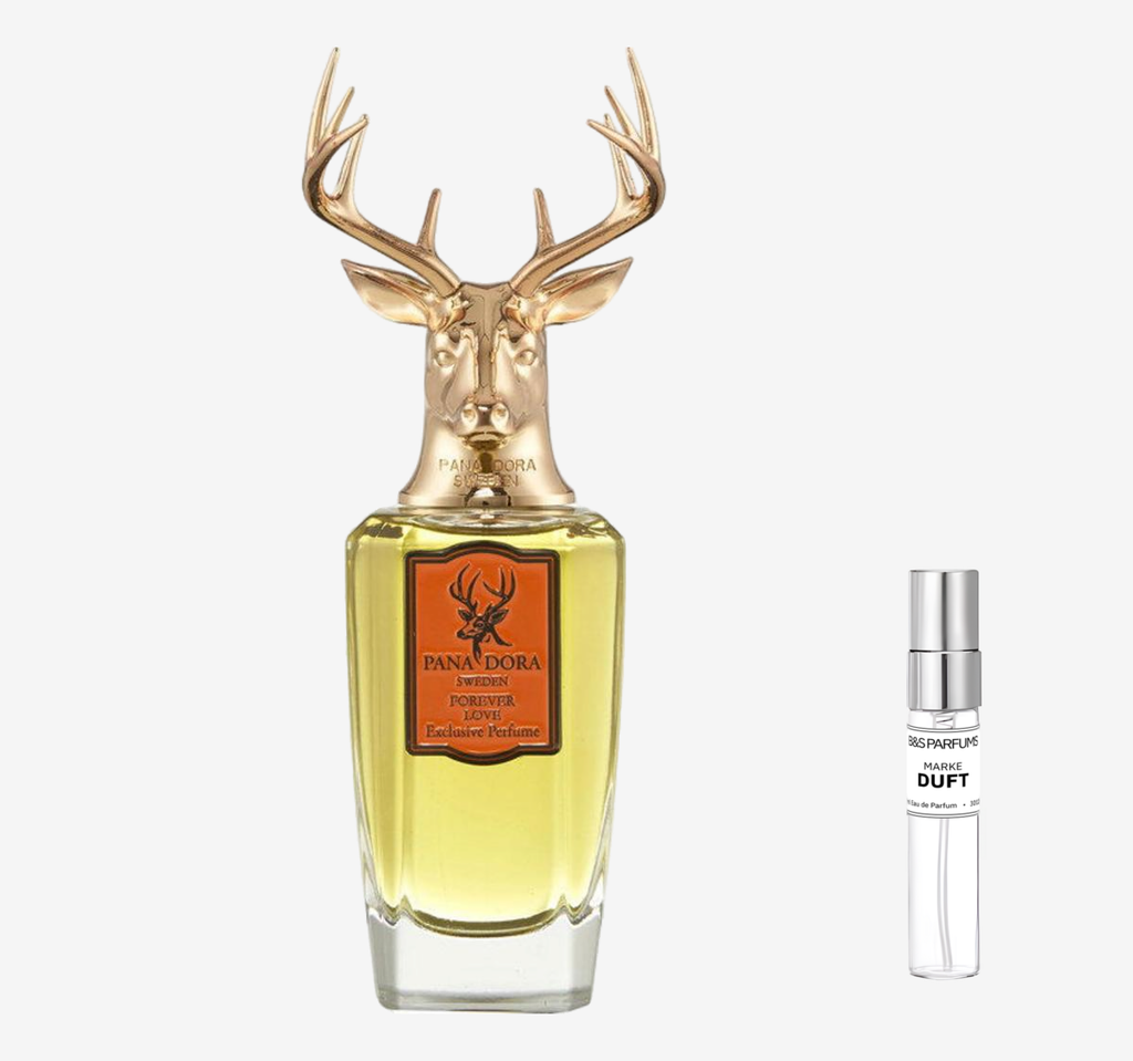 Pana Dora - Forever Love Flakon und Probenflakon nebendran