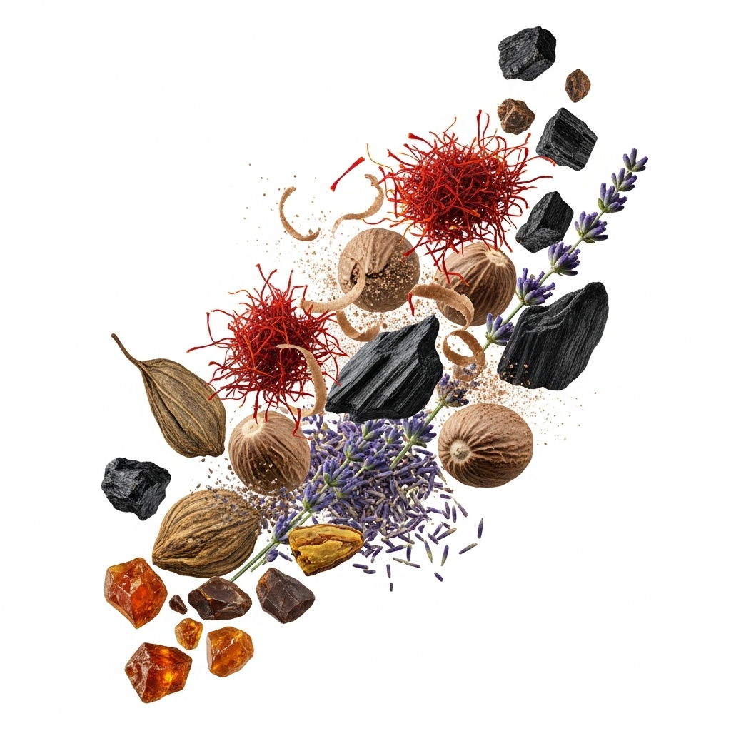 Initio - Oud for Happiness Zutaten visualisiert